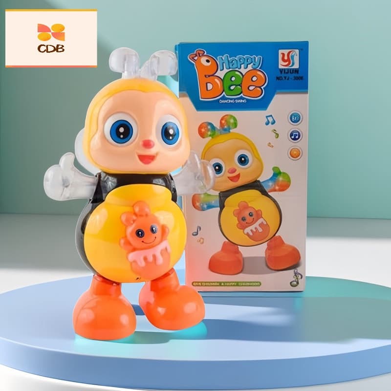 Brinquedo Abelinha Abelha Dançarina Bichinho Dança Som Luz Bebe - Fun Game N-1029
