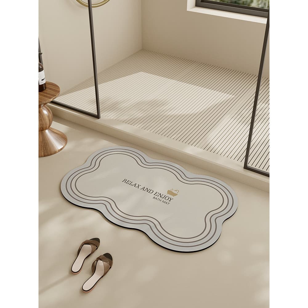 Park Shang creme estilo banheiro tapete porta de entrada do banheiro absorver água de secagem rápida pé esteira porta do