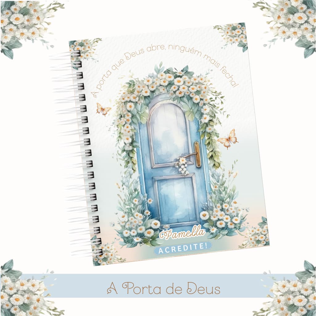 Planner Devocional Diário Feminino A Porta De Deus Com Nome