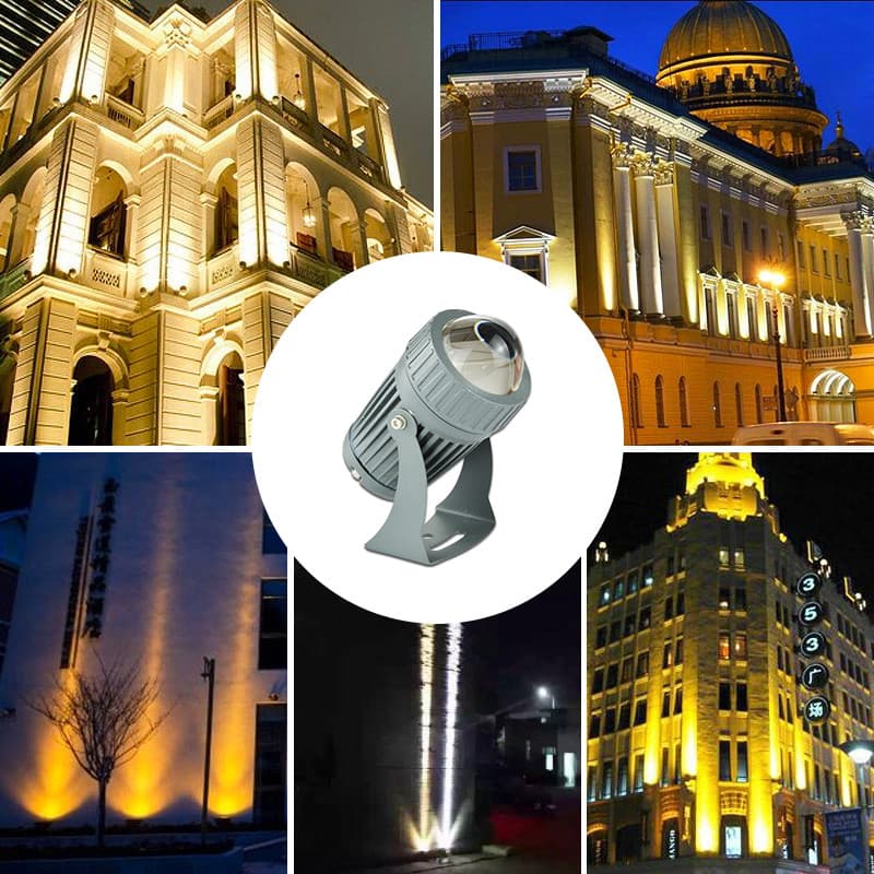 Refletor De Feixe De LED , Lâmpada De Parede Externa Com Rotação De 10W , Iluminação De Paisagem , Holofote À Prova D'ág