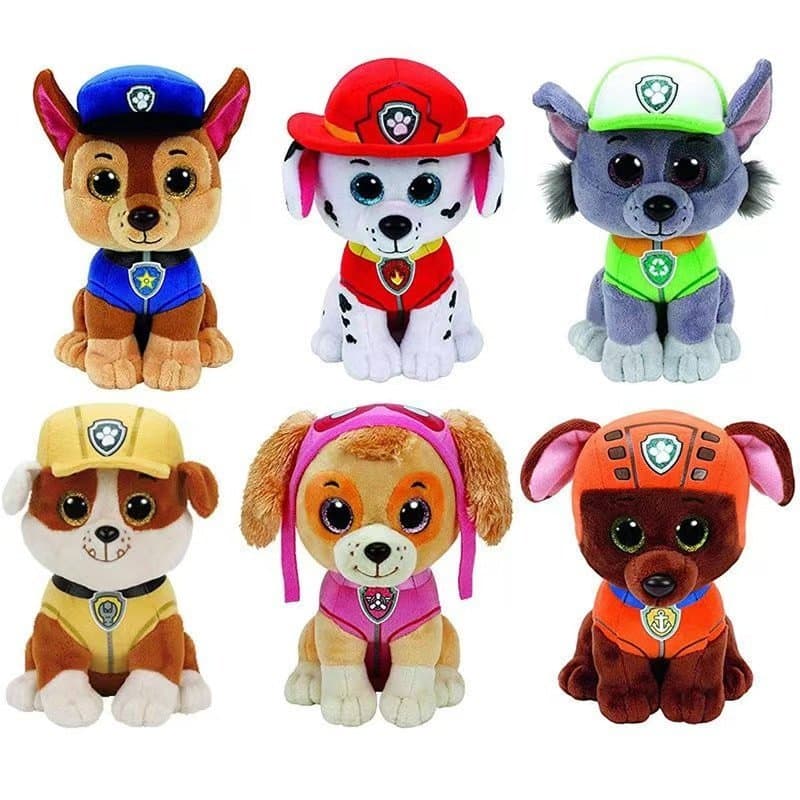 Brinquedo de Pelúcia Flexível Patrulha Canina, Brinquedos de Pelúcia Patrulha Canina, Tiantian/Archie/Brinquedo de Pelúc