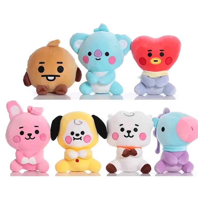 Bt Bonito animal Desenhos Animados Bebê Pingente De Pelúcia Chaveiro Brinquedos Bangtan Menino Grupos Peluches Dos Mochi
