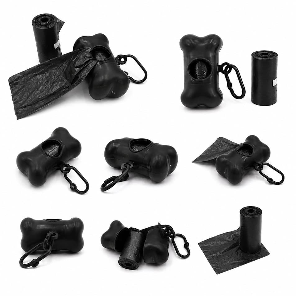 Dispenser De Saco Higiênico P/ Pet Prático C/ Refil Preto