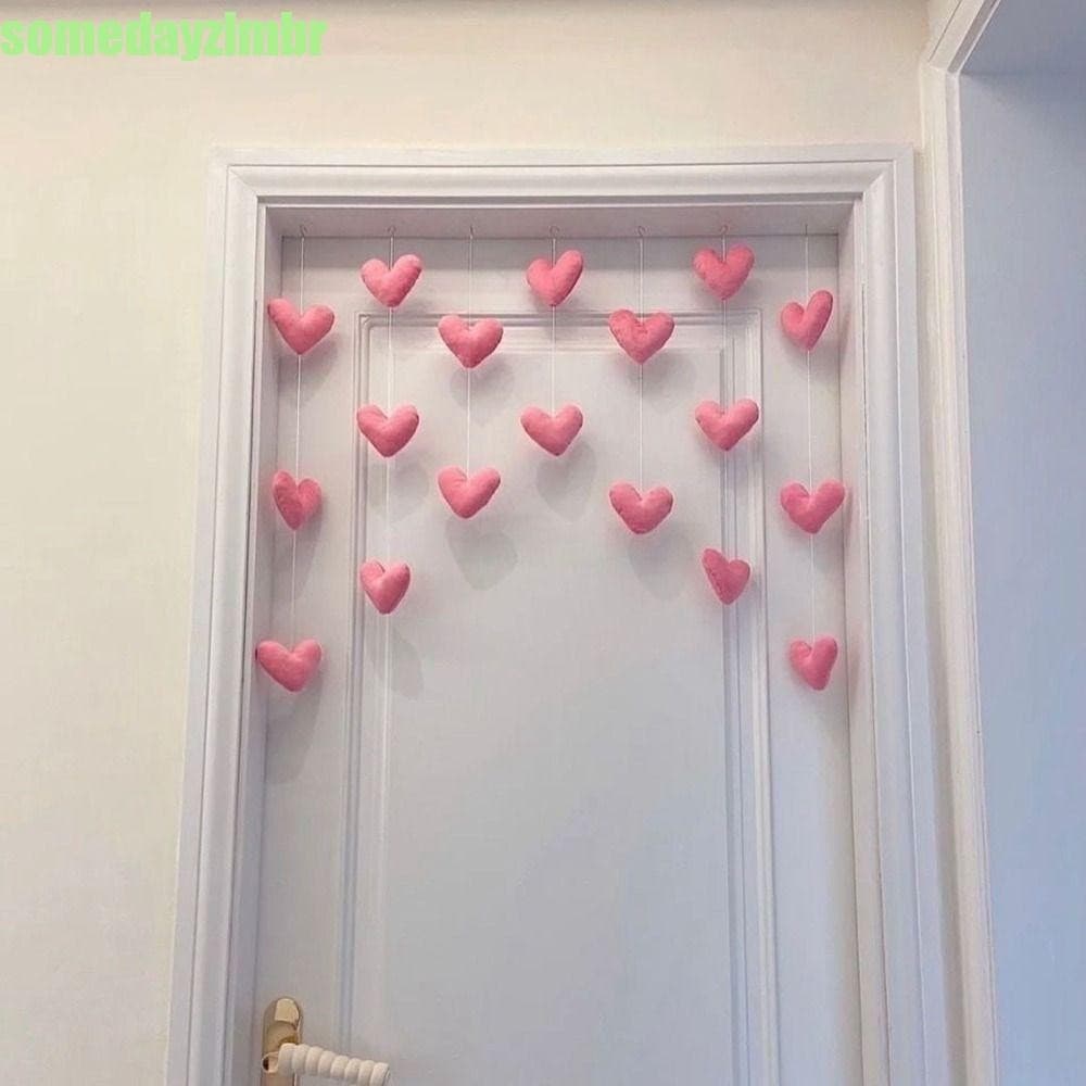 SOMEDAYZL0M Porta Pendurado Cortina Meninas Decoração Do Quarto Alta Beleza Feminina Divisória Amor Corações Pingente