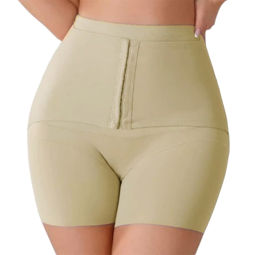 Short Cinta Modeladora Segunda Pele Em Colchete Sem Costura