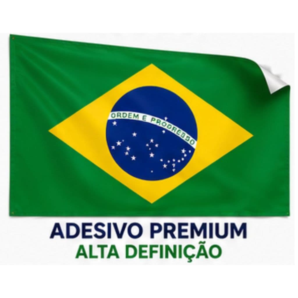 Adesivo Parede Bandeira Brasil Grande Decorativo Copa do Mundo Impermeavel Premium Verde Amarelo