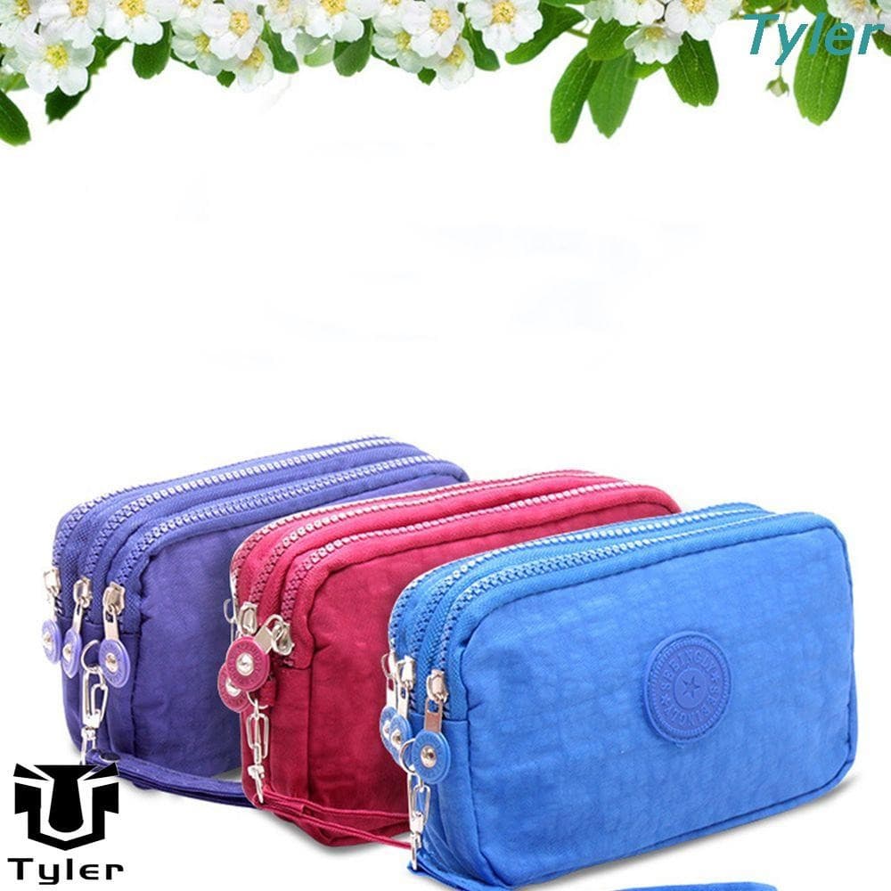 TYLER Estilo Coreano Carteiras Cor Sólida Simples Sacos De Maquiagem Casual Design De Moda Bolsa De Moedas Rugas Saco De