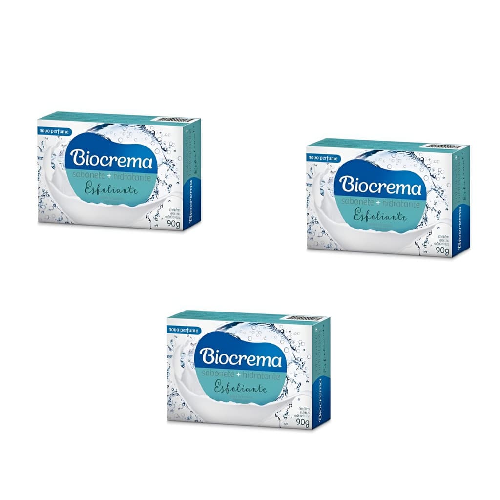 Kit 12un Sabonete Biocreme 90g Esfoliante