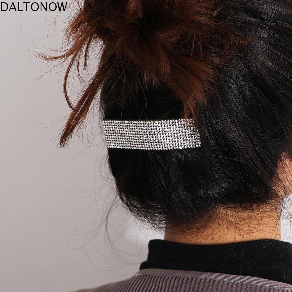 DALTONOW Mulheres Grampos De Cabelo Headwear Trendy Retângulo Strass Presilhas Acessórios Para Alfinetes