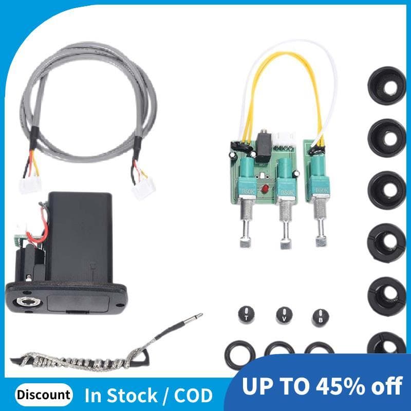Equalizador De Guitarra Clássica Acústica EQ Pré-Amplificador Tom Conciso Volume Ajustável Violao Captador