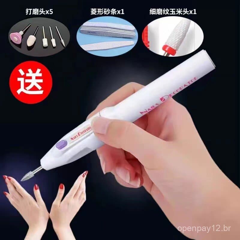 Mini lixadeira elétrica para unhas, polidor elétrico para esfoliar pele morta e calosidades, ferramenta para unhas das m