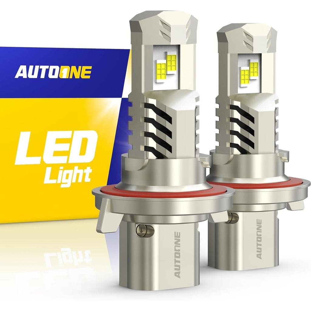 Lâmpada LED AUTOONE H13, 22000LM 600% Mais Brilhante, Lâmpadas de Neblina LED H13/9008 com Turboventilador, Branco Xenon