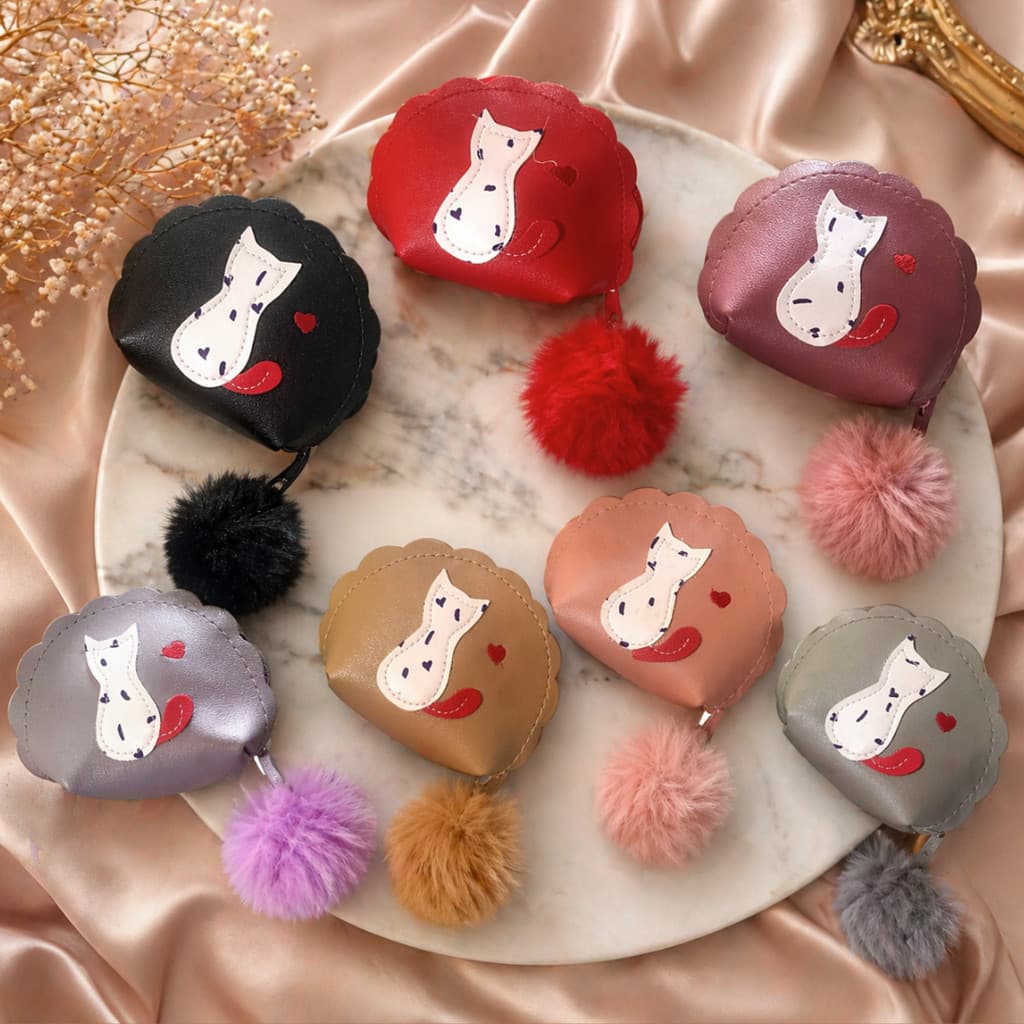 Porta Níquel - Porta Moedas - Meia lua com Gatinho