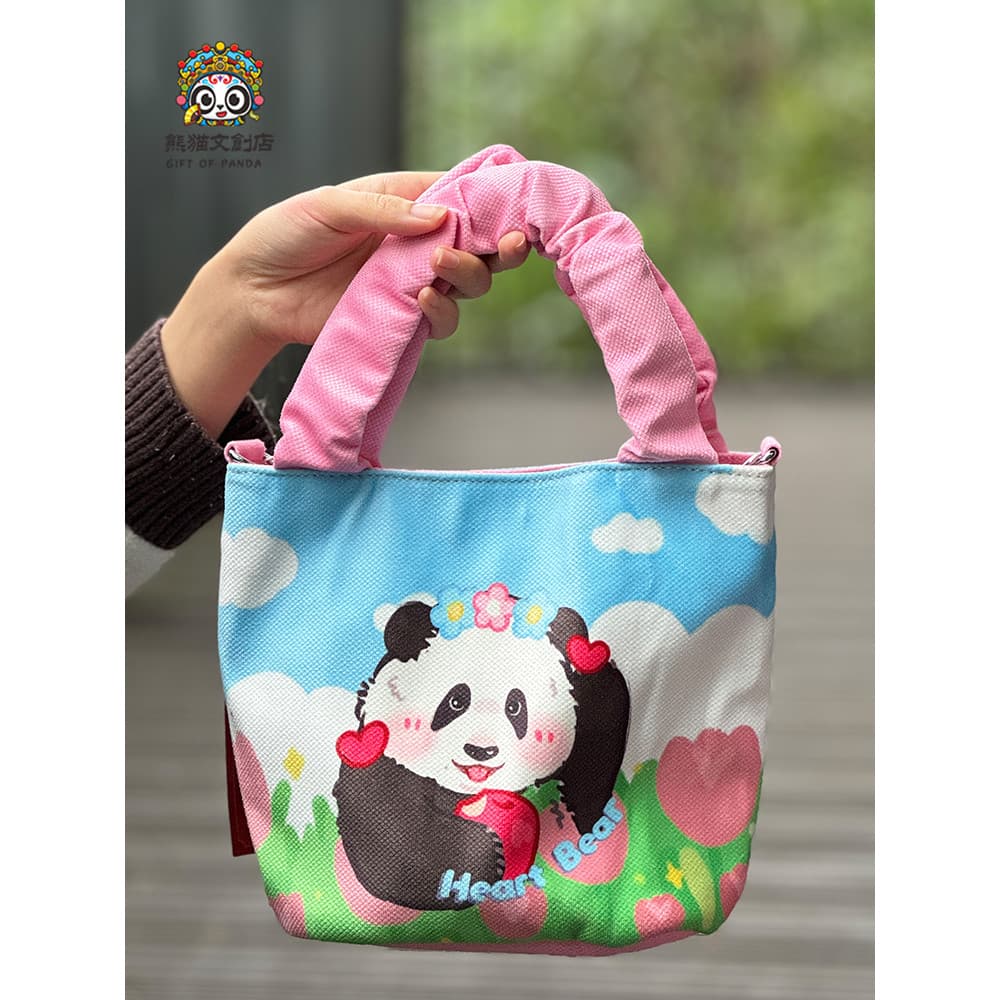 Chengdu Panda balde saco impresso lona tesouro nacional flor Base Cultural criativo periférico bolsa de ombro saco do me