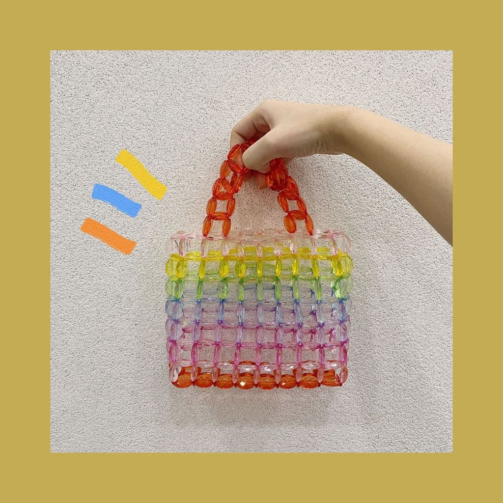 CHAWOOL influenciador saco de verão frutas doces doce frisado saco artesanal diy Material caseiro bolsa de fadas