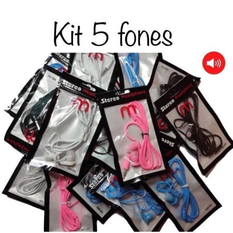1/2/3/5/10 Peças Colorful Kit De Fone De Ouvido Estéreo Com Fio