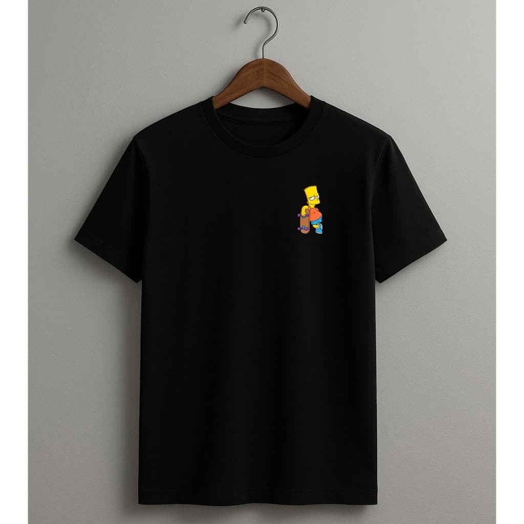 Camisa 100% Algodão Penteado Fio 30.1 Estampa Do Bart Estilo e Qualidade