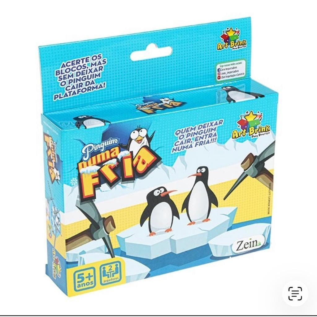 Pinguim Quebra Gelo Brinquedo Infantil Jogo Tabuleiro Educativo Coordenação Motora Inmetro 3+ Anos