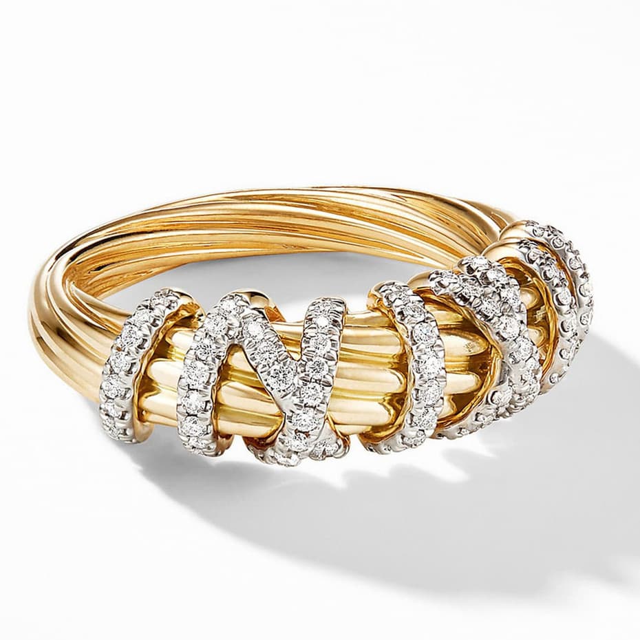 Novo estilo europeu americano linha geométrica senhoras anel moda simples pequeno diamante liga anel jóias