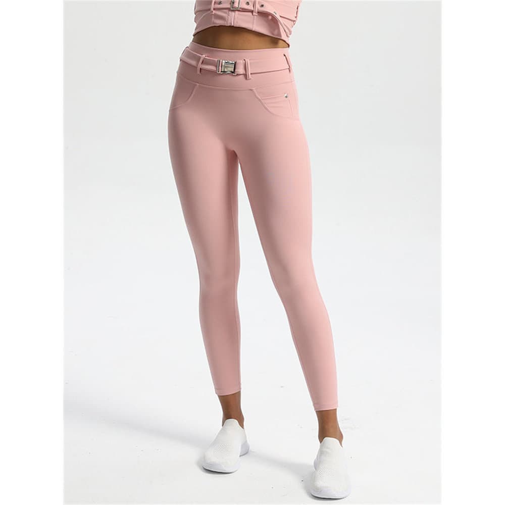 Cinto de cintura alta pêssego calças de Yoga feminino magro abdômen alta elasticidade Hip Lift correndo Fitness mais mag