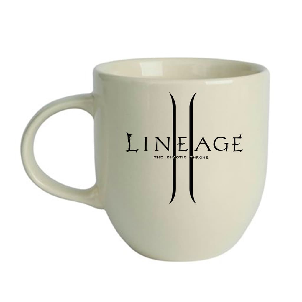 Caneca Lineage 2 Clássica p/ Café Cappuccino Porcelana 380mL