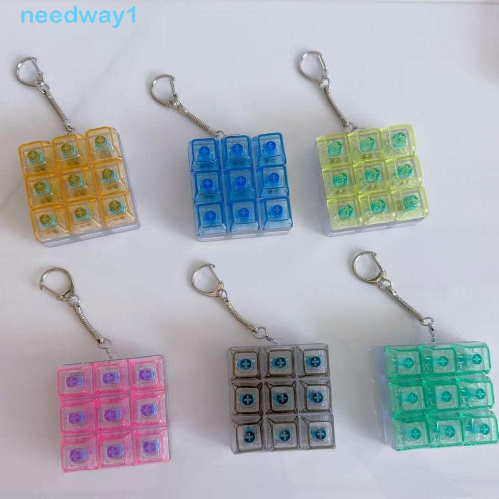 NEEDWAY Brinquedo Chave De Teclado LED , Chaveiro Colorido De Descompressão Com Luz Removível