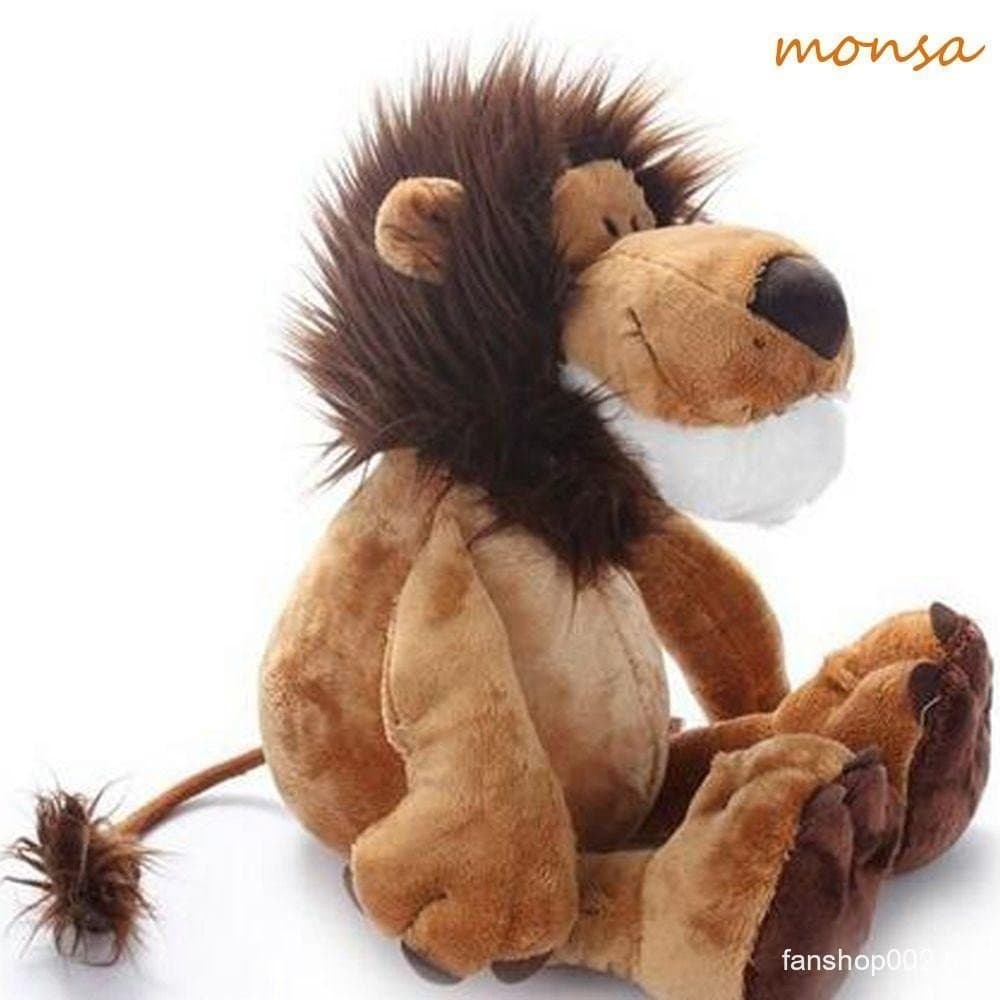 MONSA Lion Doll Carro Recheado Ornamentos Home Decoração Baby Cartoon Sofá Cama Animal Selvagem Aniversário Série Jungle