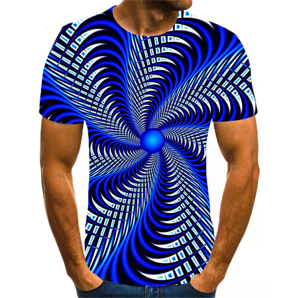 Arco-Íris Impressão 3D Camisetas Das Mulheres Dos Homens Vertigo Hipnótico Vórtice T Camisa De Manga Curta Oversized Har