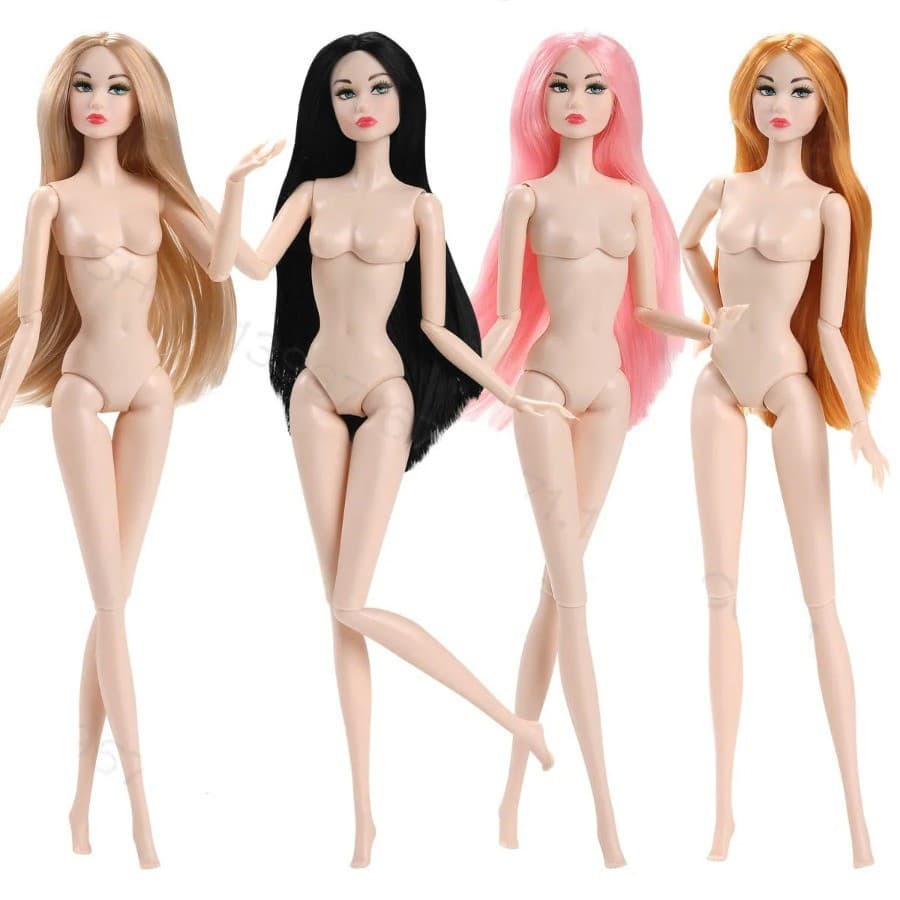 Novo 32cm 1/6 BJD Supermodelo Europeu Americano Corpo Moda DIY PVC Nu Menina Boneca Maquiagem Brinquedo-*-& *