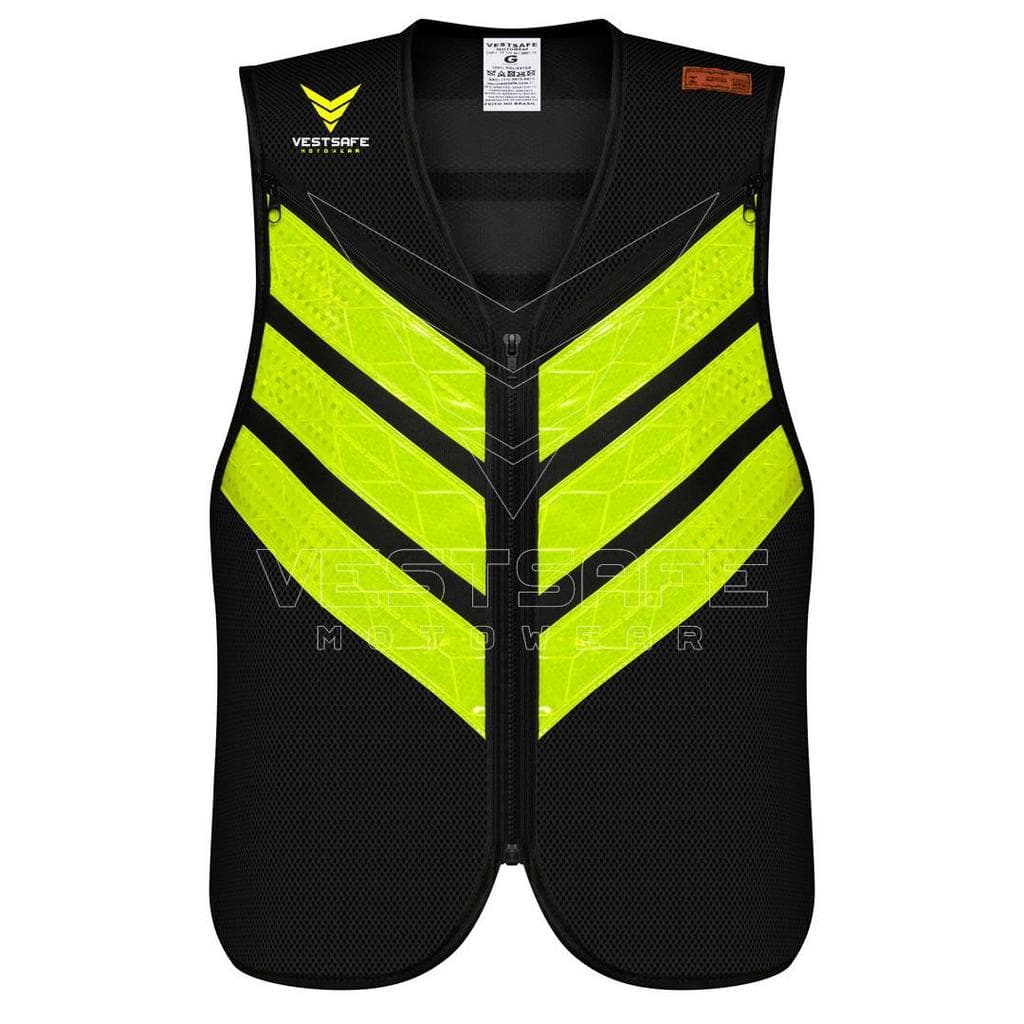 Colete Motociclista MotoTaxista Refletivo Vestsafe - Alta Visibilidade  C/ Bolsos Tamanho M