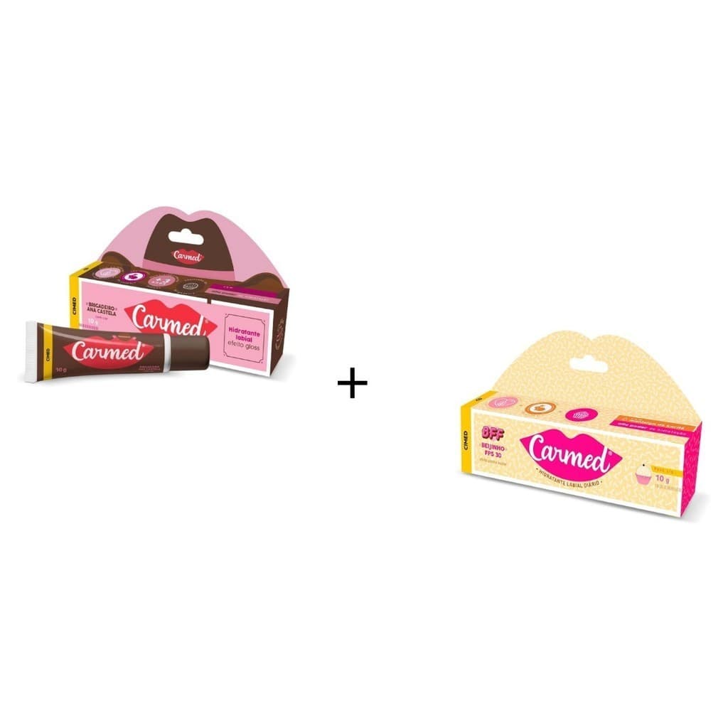 Kit 2 Carmed Hidratante Labial Brigadeiro Ana Castela Boiadeira + Bff Beijinho 10g