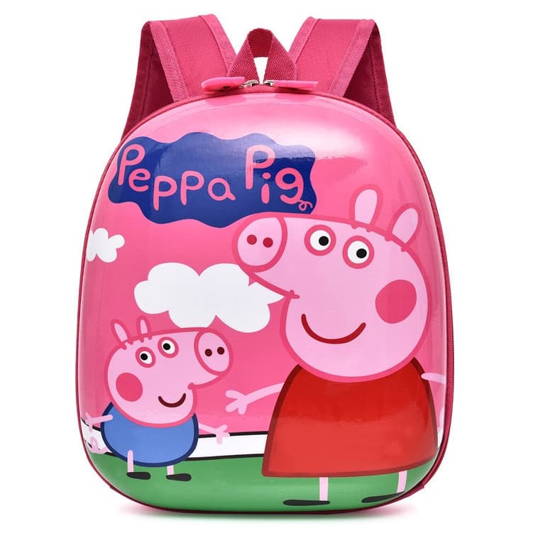 Mochila Peppa Pig 3D Estilo Anime à Prova d'Água, Ideal para Crianças de 2 a 6 Anos