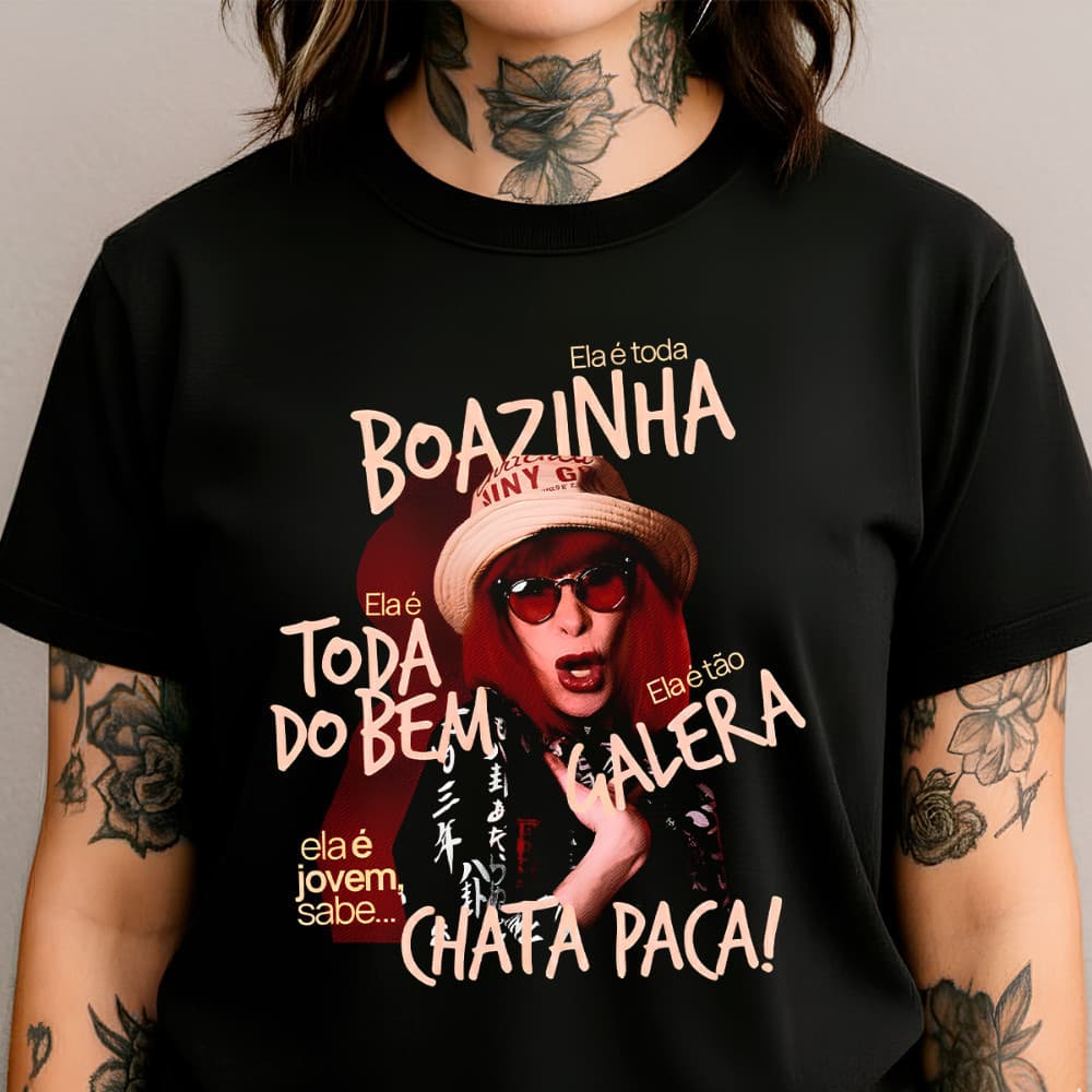 Camiseta Unissex Rita Lee Banda Rock Estampa Colorida Confortável Divertida Estilosa Moda Casual 100% algodão