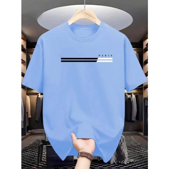 Camisa Masculina Casual & Esportiva Blusa 100% Algodão Camiseta Premium Paris