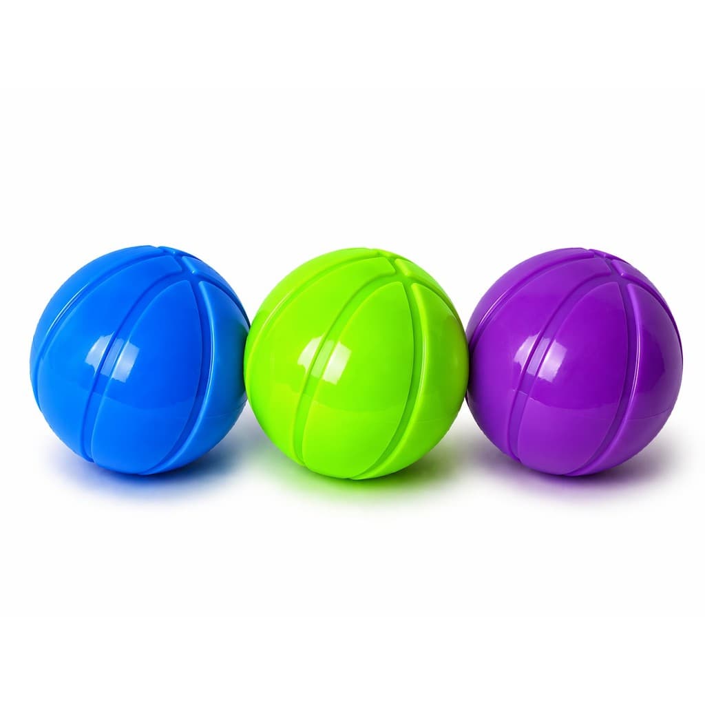 Kit com 3 Mordedor Pet Com Apito Weego Bola De Basquete Para Cachorro