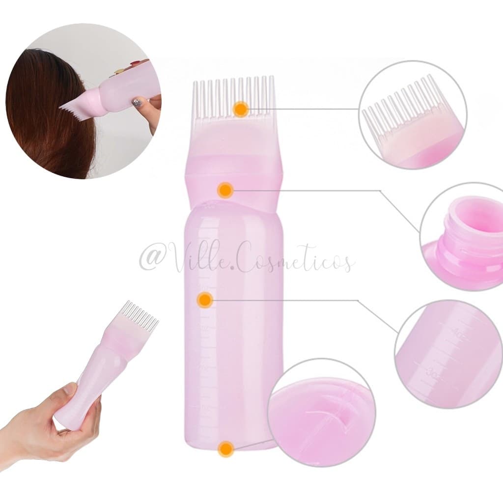 Frasco Aplicador com Pente para Tintura de Cabelo – Aplicação Precisa na Raiz