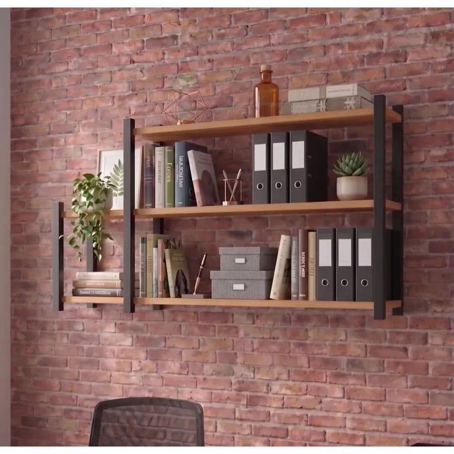 Estante De Livros Nature Suspensa Resistente Livreiro Mdf