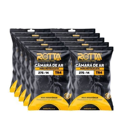 kit 10 camara de ar rotta 2.75-14 biz