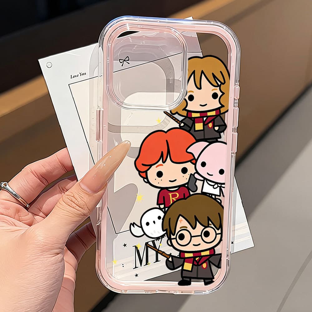 Cristal Não Amarelo Capinha Capa Para IPhone 13 11 12 14 15 16 17 Air Pro Max Normal 3 Em 1 Harry Potter Caso