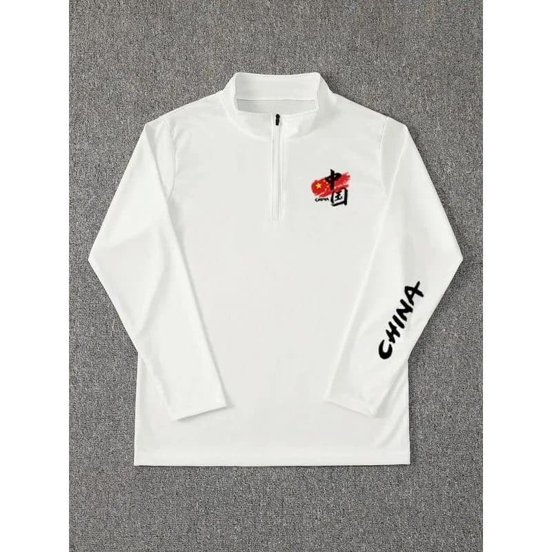 Meio zíper de manga comprida roupas de secagem rápida camiseta de corrida homens mulheres roupas de atletismo esportes e