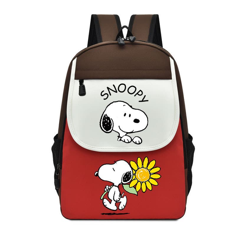 Mochila Cartoon Snoopy para Laptop e Material Escolar