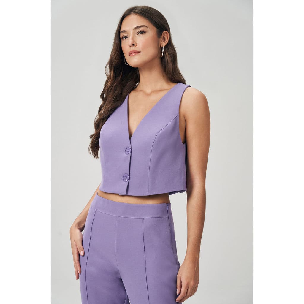 Colete Alfaiataria Feminino Acostamento Act Moda Feminino Colete Curto Feminino Acostamento