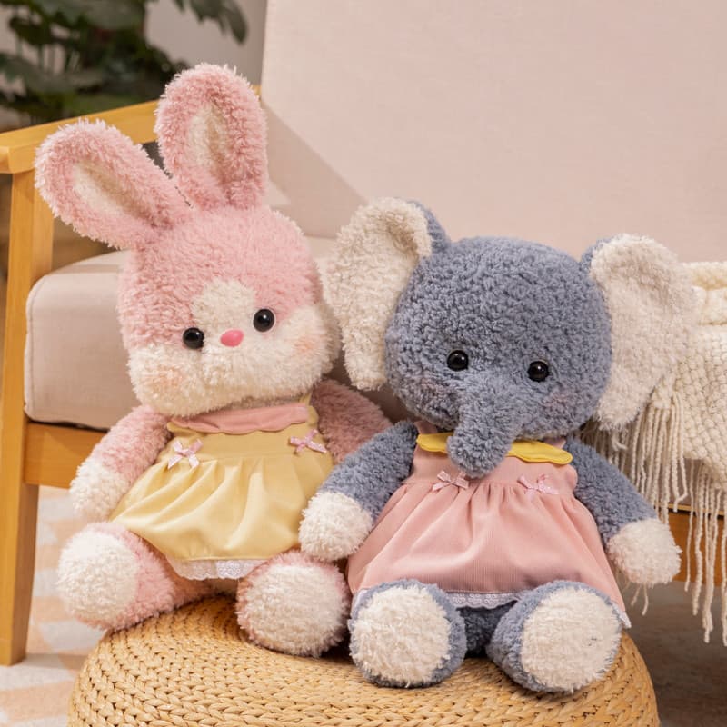 Pequeno elefante boneca elefante boneca brinquedo de pelúcia travesseiro coelho boneca pequeno urso cama dormir boneca p