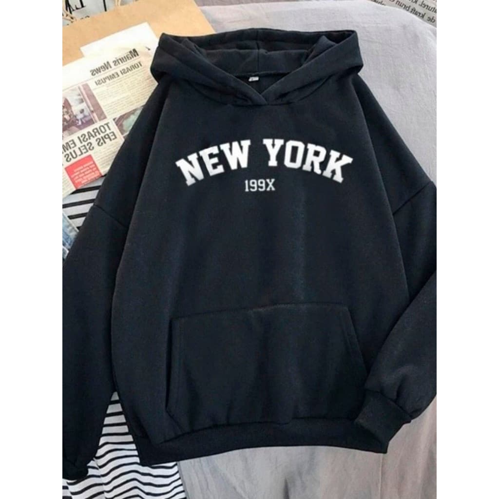 Moletom Canguru New York 199x Streetwear - Estilo Urbano Premium Blusa De Frio Felpado
