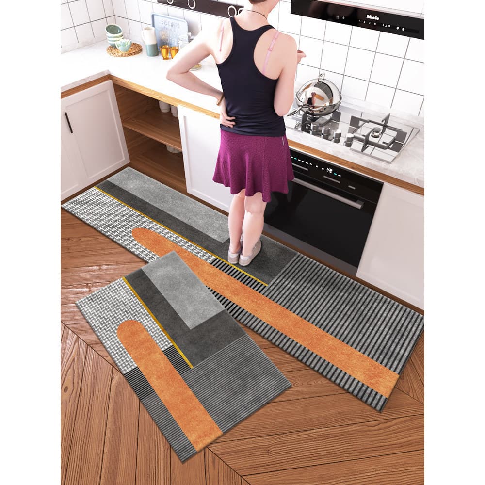 Tapete especial de cozinha de luxo leve 2026 novo estilo absorvente tapete de pé antiderrapante à prova de óleo tapete d