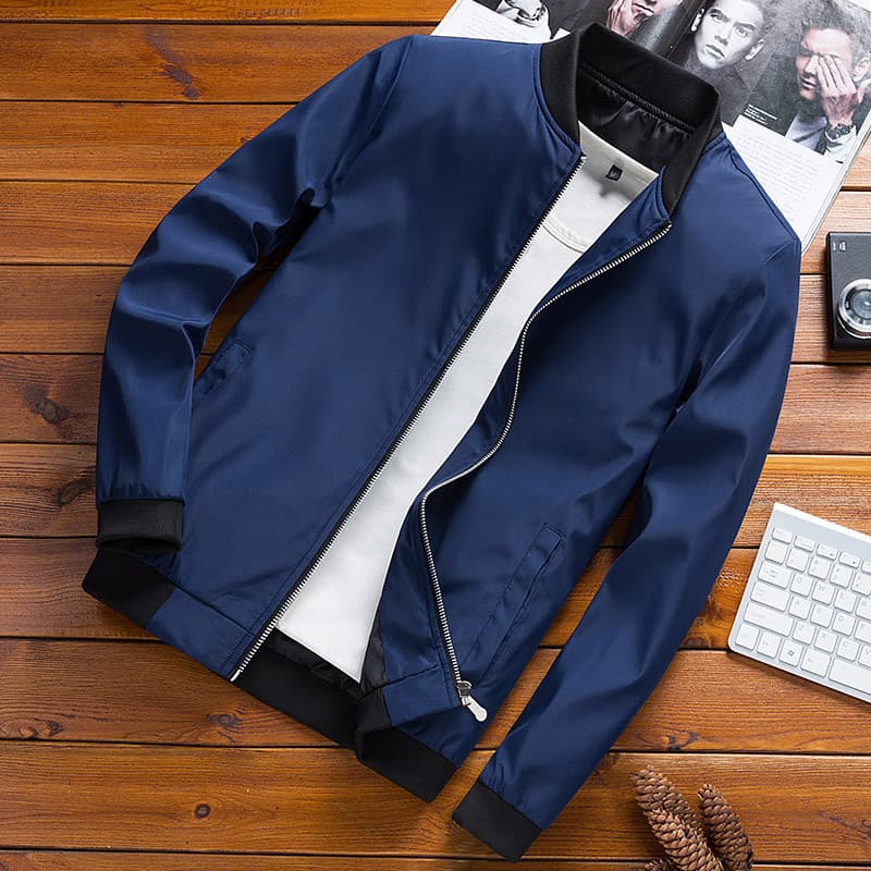 Jaqueta masculina jaqueta leve luxo uniforme de beisebol primavera outono simples tendência Casual magro-ajuste bonito n