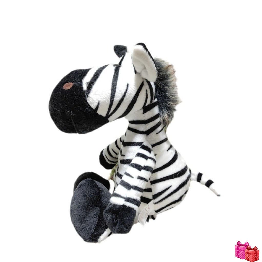 Bicho De Pelúcia Zebra-Brinquedo Macio , Boneca Animal Da Floresta Fofa , Presente De Aniversário Para Crianças