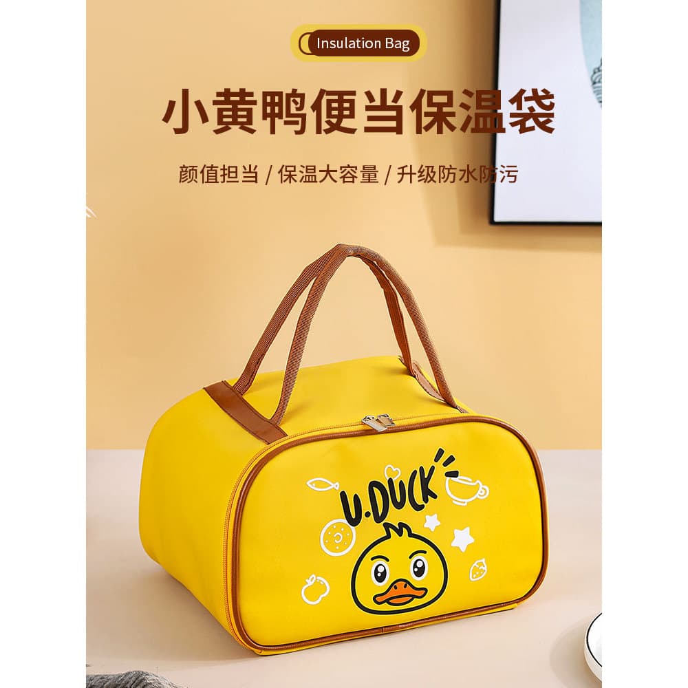 Saco de isolamento Lancheira portátil Bolsa Alunos da escola primária Bolsa de almoço à prova d'água à prova de óleo com
