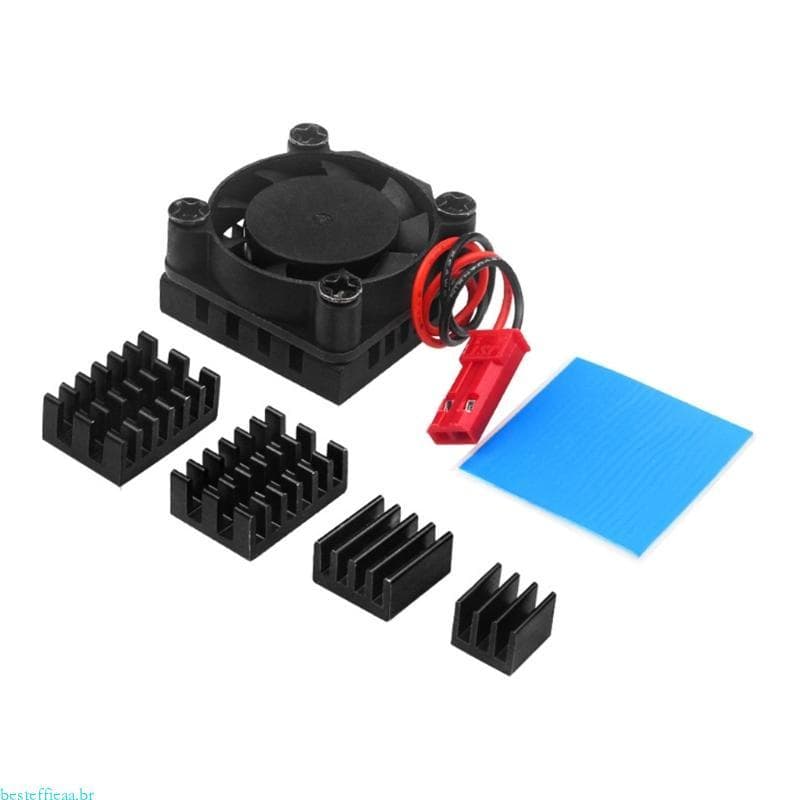 besteffie Dissipador Calor Base Alumínio Silencioso Ventilador Para Placa Desenvolvimento Laranja Pi 5