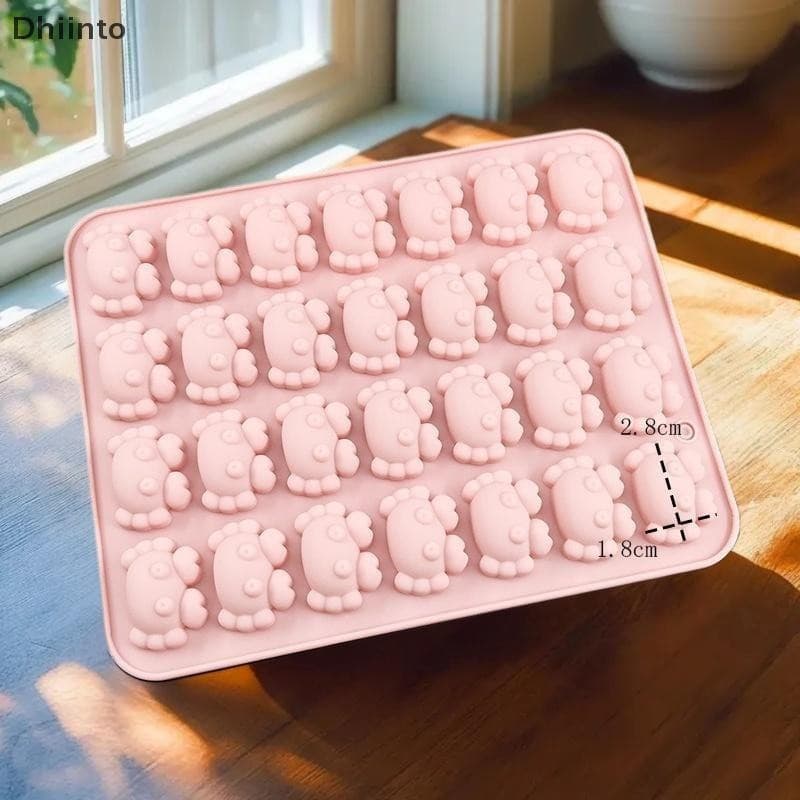 [Dhiint] Molde De Silicone De Desenho Animado , Caranguejo , Tartaruga , Chocolate , Gelatina , Cubo De Gelo , Bandeja ,